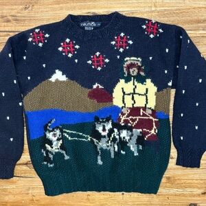 Vintage Nautical Wool Sweater L